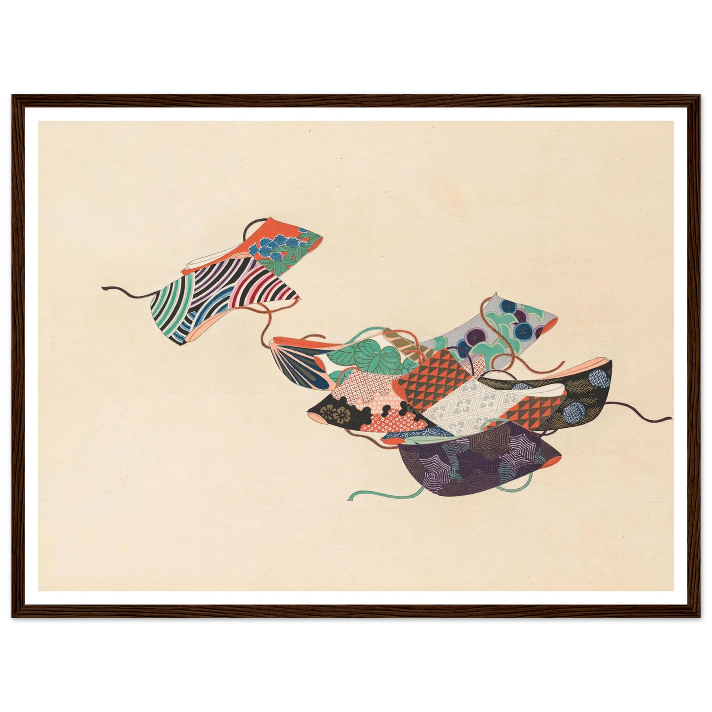A Thousand Grasses Pl.08 (1900) Art Print | Kamisaka Sekka - Framed Poster - 30x40 cm / 12x16″ - Black frame
