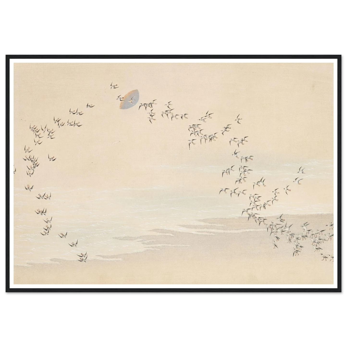A Thousand Grasses Pl.09 (1900) Art Print | Kamisaka Sekka - Framed Poster - 30x40 cm / 12x16″ - Black frame