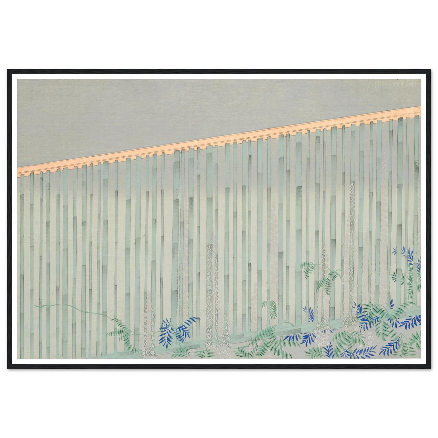 A Thousand Grasses Pl.10 (1900) Art Print | Kamisaka Sekka - Framed Poster - 30x40 cm / 12x16″ - Black frame