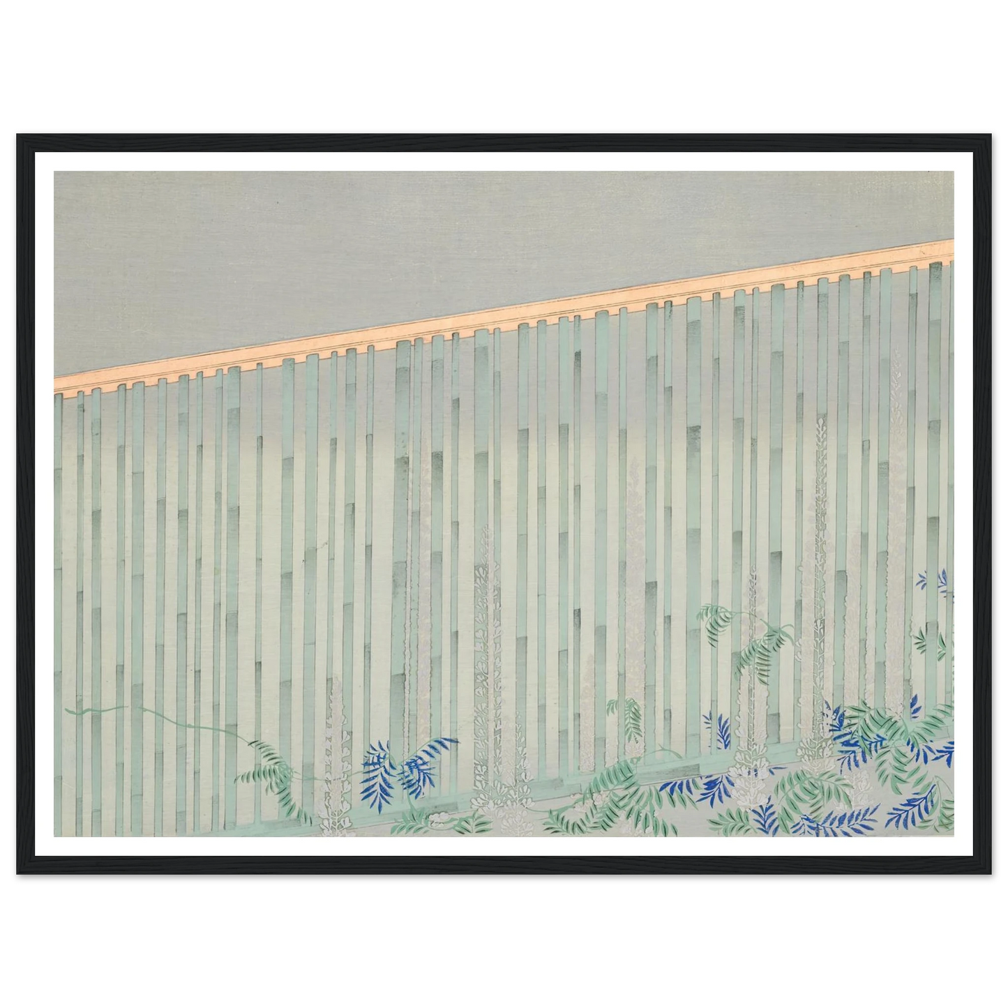 A Thousand Grasses Pl.10 (1900) Art Print | Kamisaka Sekka - Framed Poster - 30x40 cm / 12x16″ - Black frame