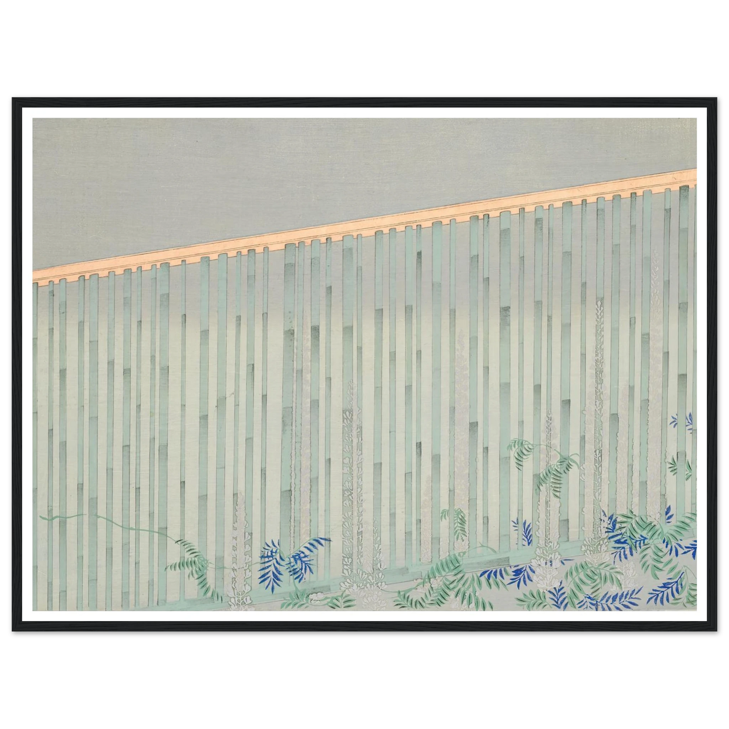 A Thousand Grasses Pl.10 (1900) Art Print | Kamisaka Sekka - Framed Poster - 30x40 cm / 12x16″ - Black frame