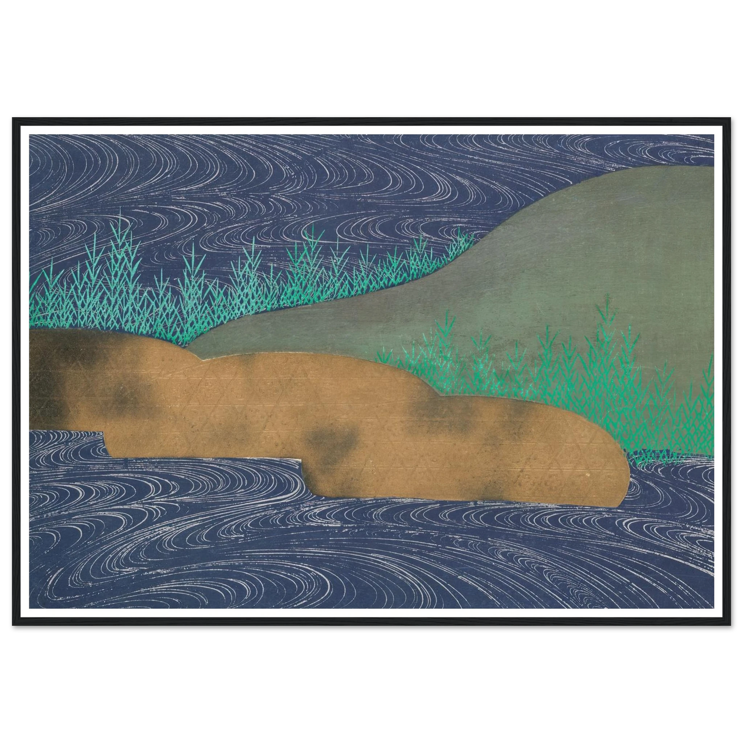 A Thousand Grasses Pl.11 (1900) Art Print | Kamisaka Sekka - Framed Poster - 30x40 cm / 12x16″ - Black frame