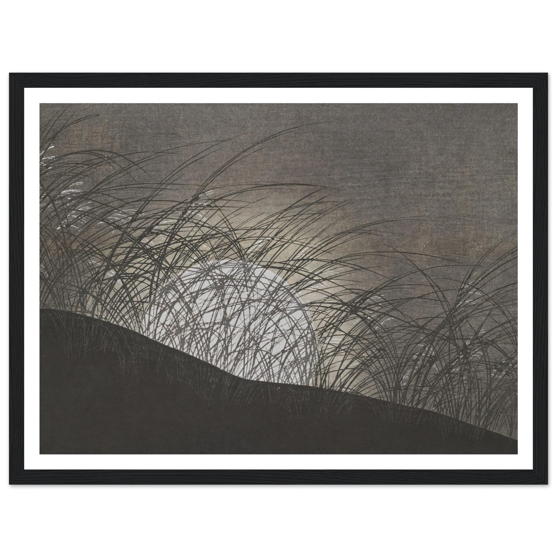 A Thousand Grasses Pl.12 (1900) Art Print | Kamisaka Sekka - Framed Poster - 30x40 cm / 12x16″ - Black frame