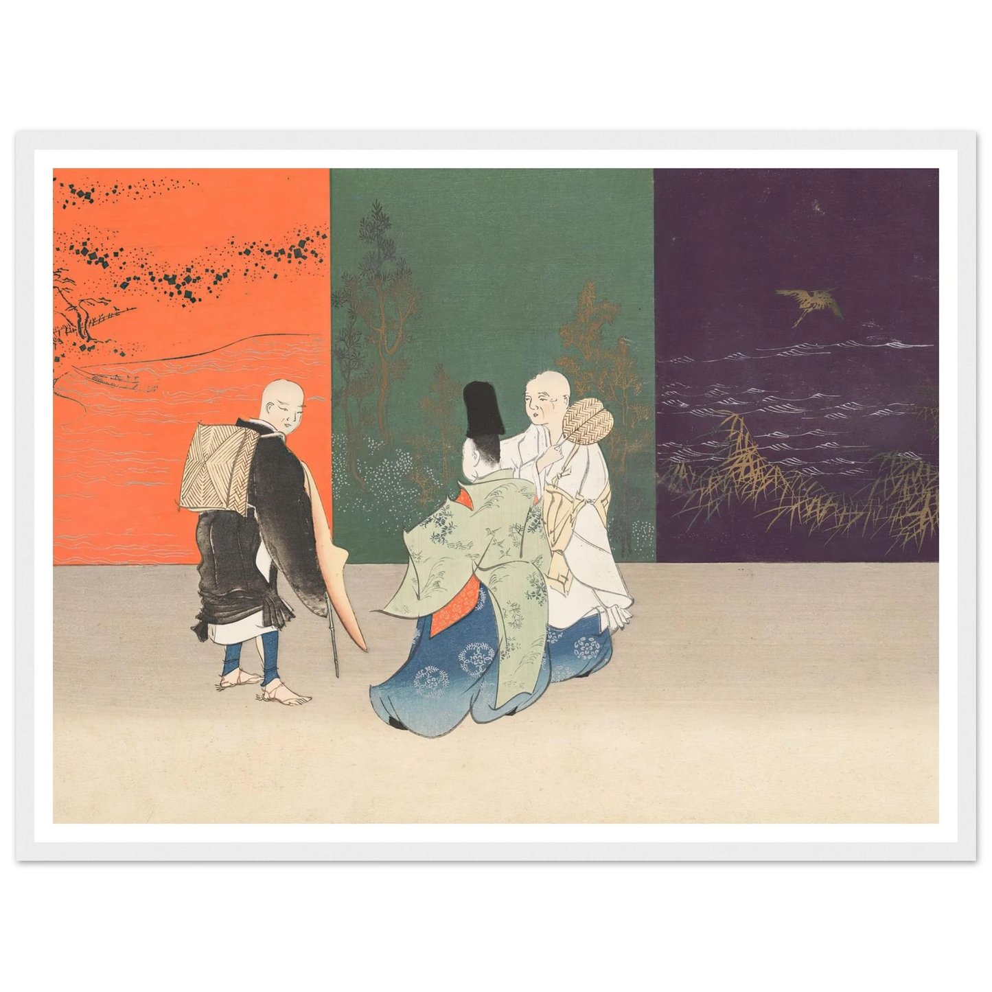 A Thousand Grasses Pl.13 (1900) Art Print | Kamisaka Sekka - Framed Poster - 30x40 cm / 12x16″ - Black frame