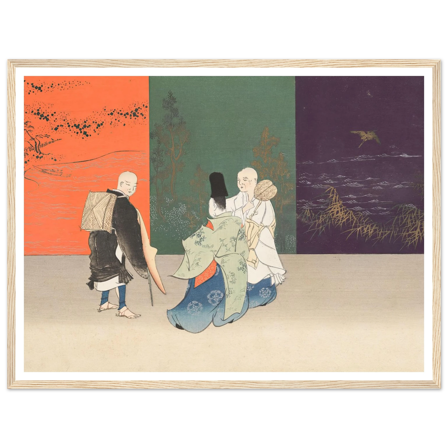 A Thousand Grasses Pl.13 (1900) Art Print | Kamisaka Sekka - Framed Poster - 30x40 cm / 12x16″ - Black frame