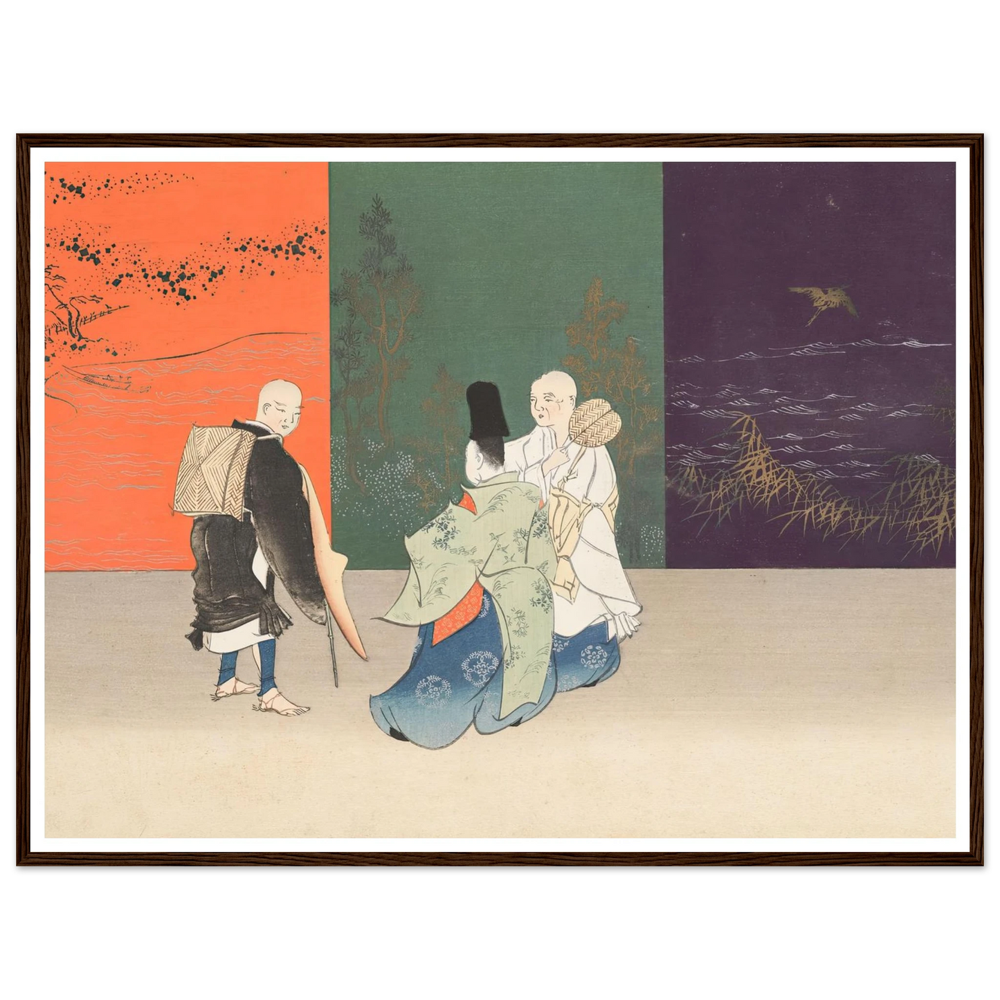 A Thousand Grasses Pl.13 (1900) Art Print | Kamisaka Sekka - Framed Poster - 30x40 cm / 12x16″ - Black frame