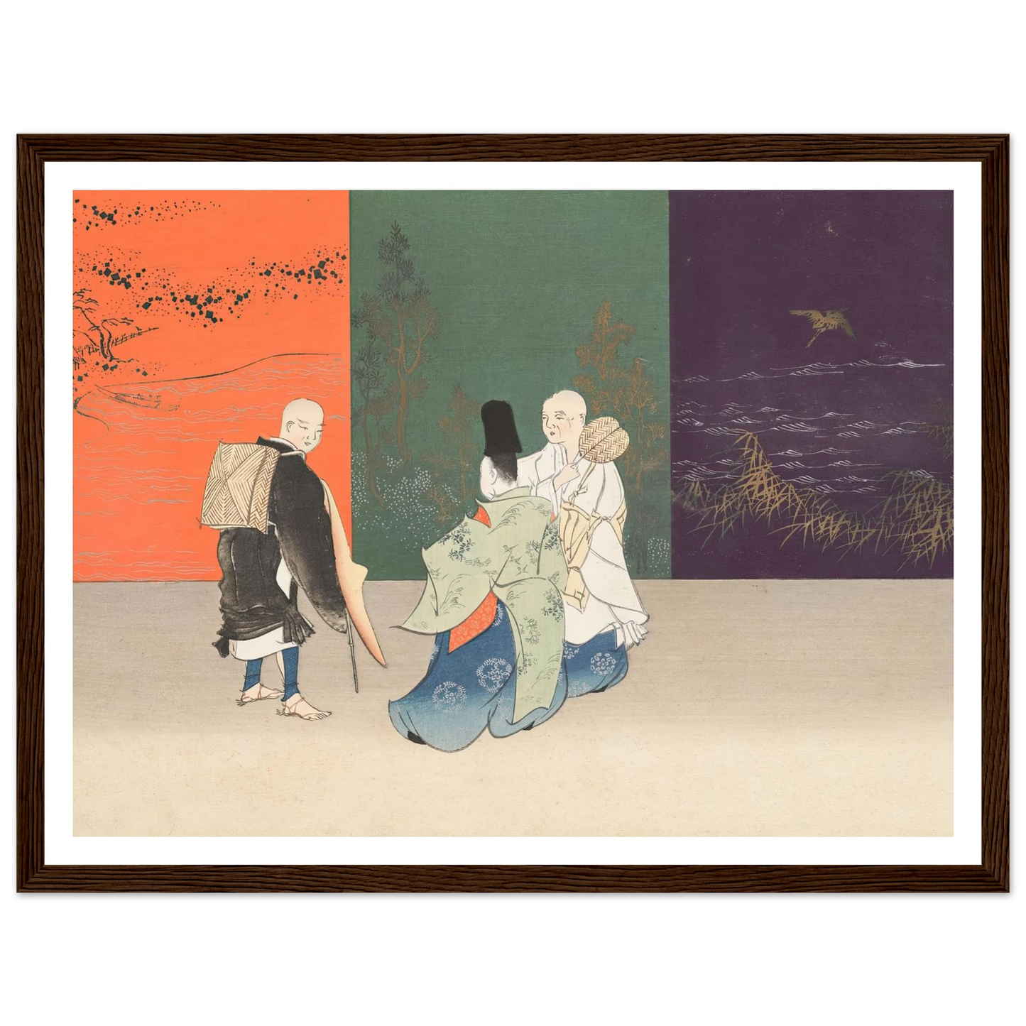 A Thousand Grasses Pl.13 (1900) Art Print | Kamisaka Sekka - Framed Poster - 30x40 cm / 12x16″ - Black frame
