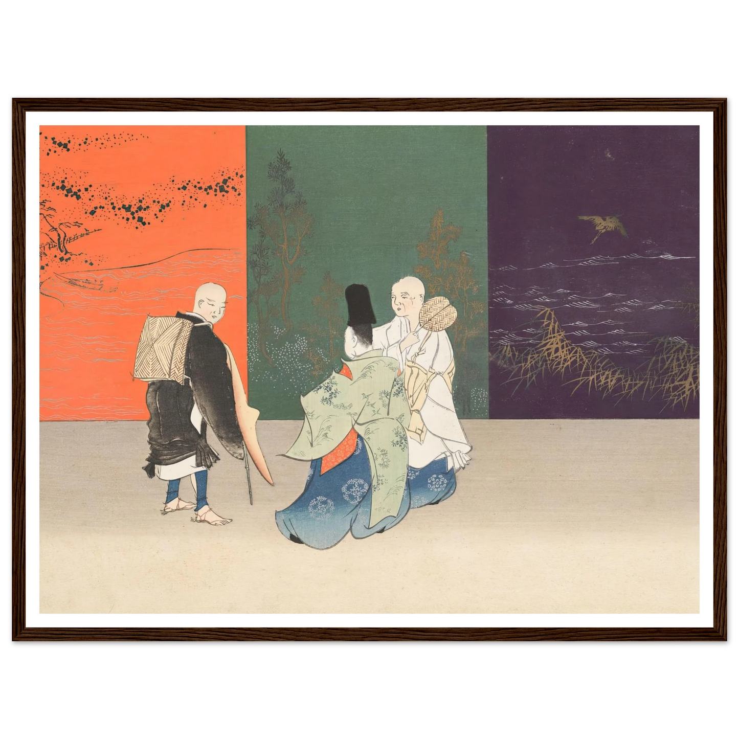 A Thousand Grasses Pl.13 (1900) Art Print | Kamisaka Sekka - Framed Poster - 30x40 cm / 12x16″ - Black frame