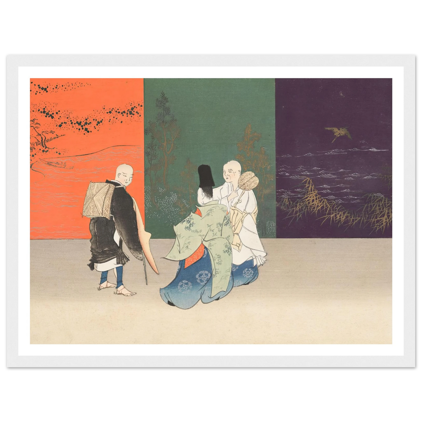 A Thousand Grasses Pl.13 (1900) Art Print | Kamisaka Sekka - Framed Poster - 30x40 cm / 12x16″ - Black frame