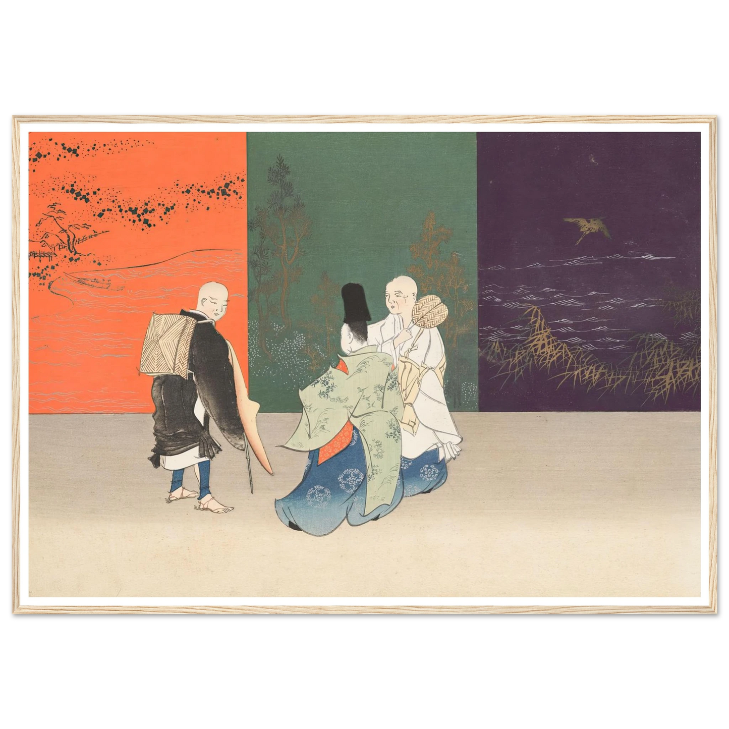 A Thousand Grasses Pl.13 (1900) Art Print | Kamisaka Sekka - Framed Poster - 30x40 cm / 12x16″ - Black frame