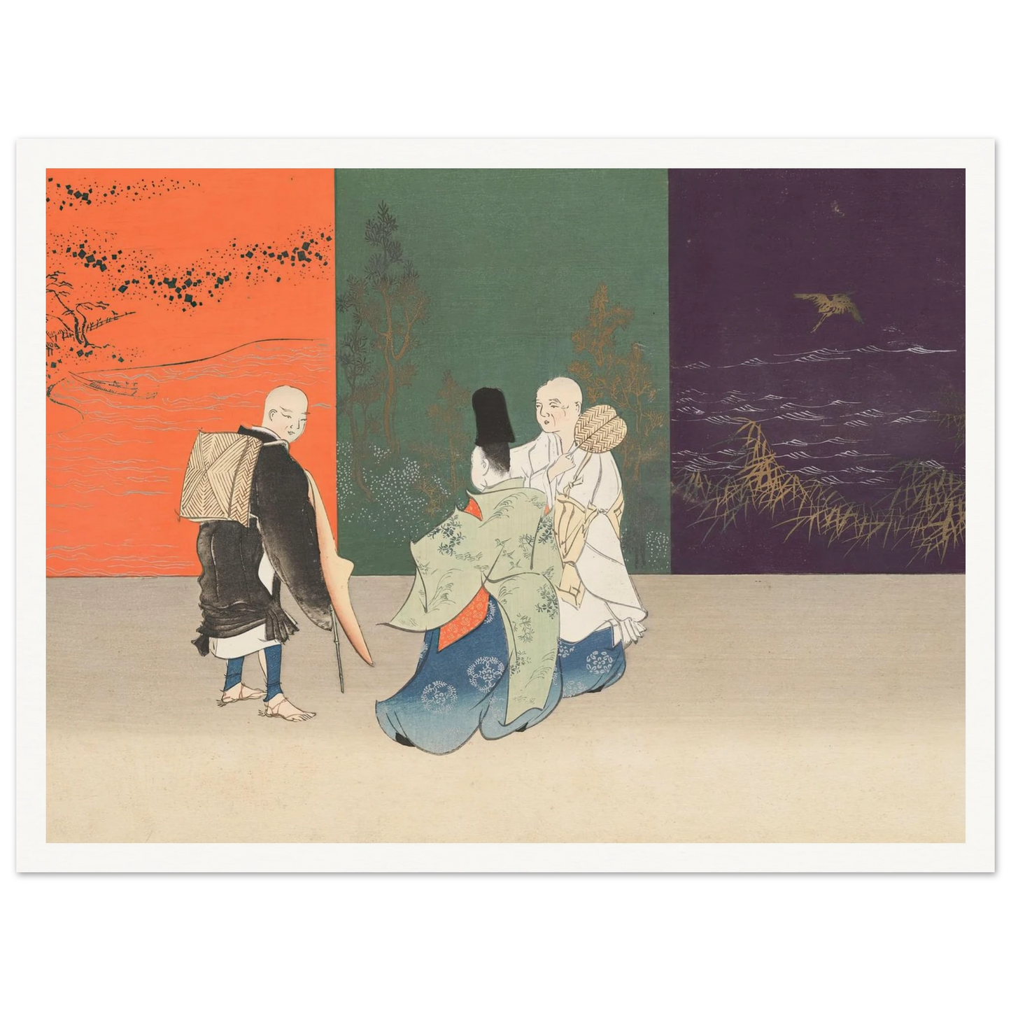 A Thousand Grasses Pl.13 (1900) Art Print | Kamisaka Sekka - Framed Poster - 30x40 cm / 12x16″ - Black frame
