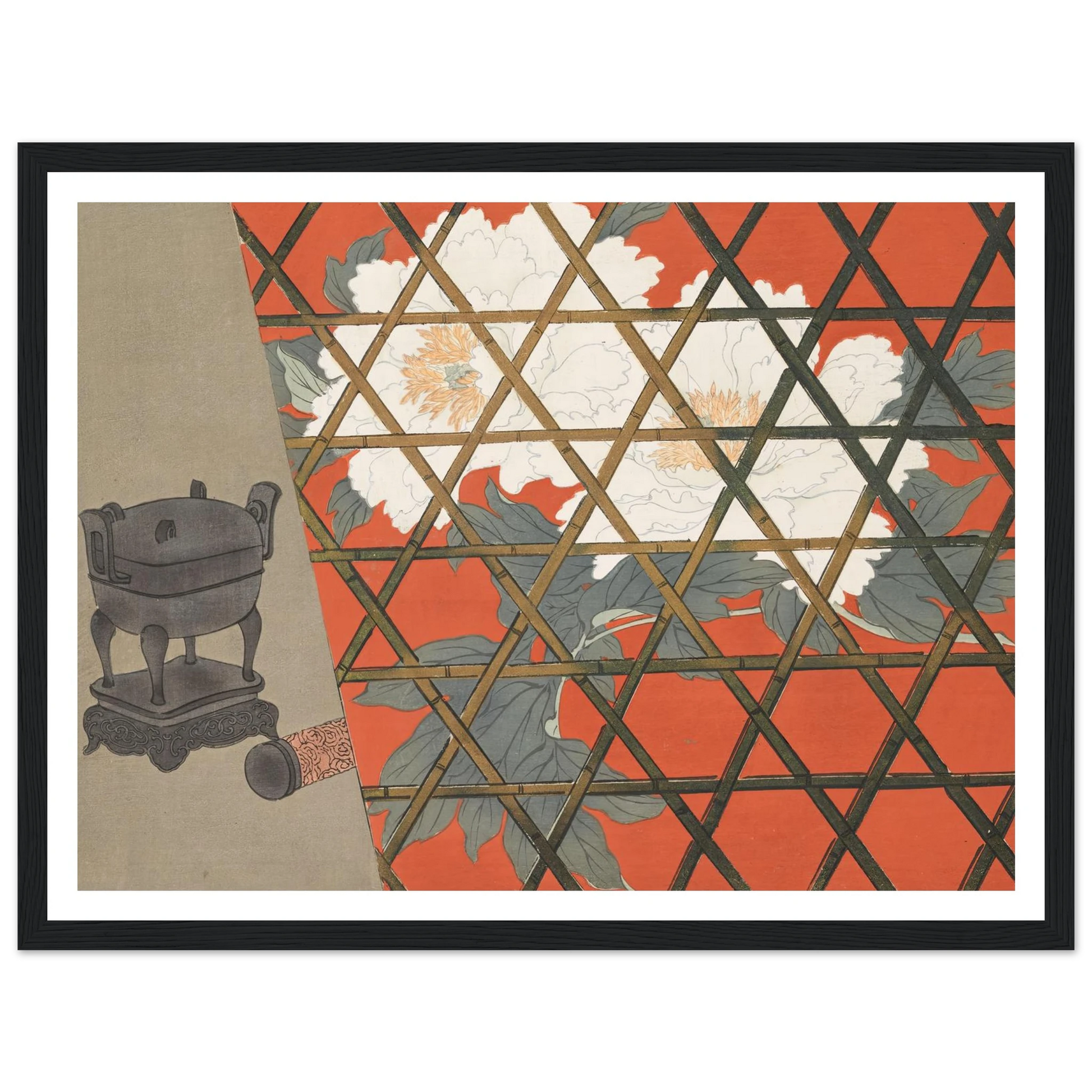 A Thousand Grasses Pl.14 (1900) Art Print | Kamisaka Sekka - Framed Poster - 30x40 cm / 12x16″ - Black frame