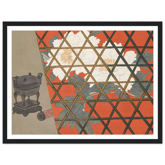 A Thousand Grasses Pl.14 (1900) Art Print | Kamisaka Sekka - Framed Poster - 30x40 cm / 12x16″ - Black frame