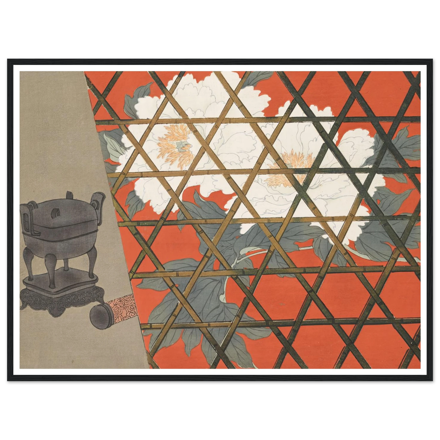 A Thousand Grasses Pl.14 (1900) Art Print | Kamisaka Sekka - Framed Poster - 30x40 cm / 12x16″ - Black frame