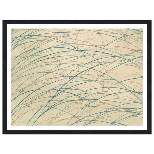 A Thousand Grasses Pl.17 (1900) Art Print | Kamisaka Sekka - Framed Poster - 30x40 cm / 12x16″ - Black frame