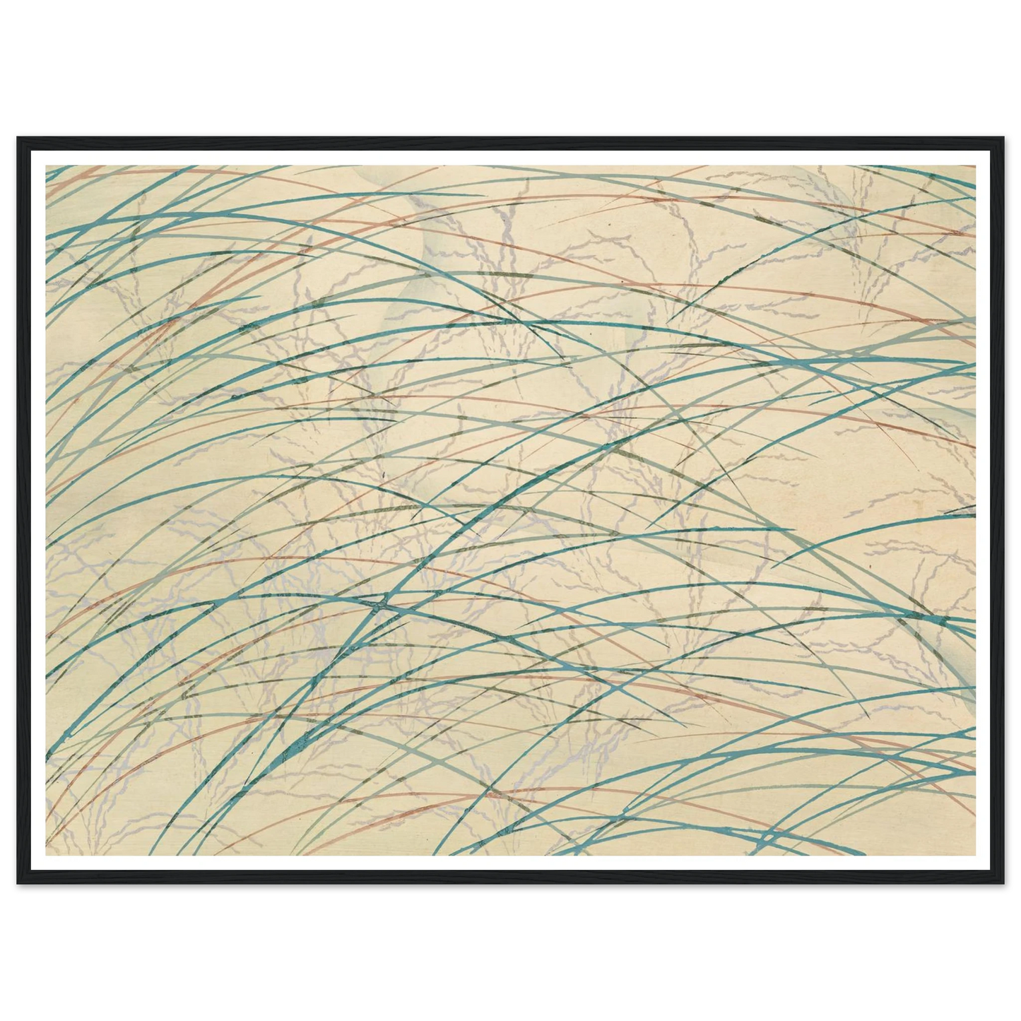 A Thousand Grasses Pl.17 (1900) Art Print | Kamisaka Sekka - Framed Poster - 30x40 cm / 12x16″ - Black frame