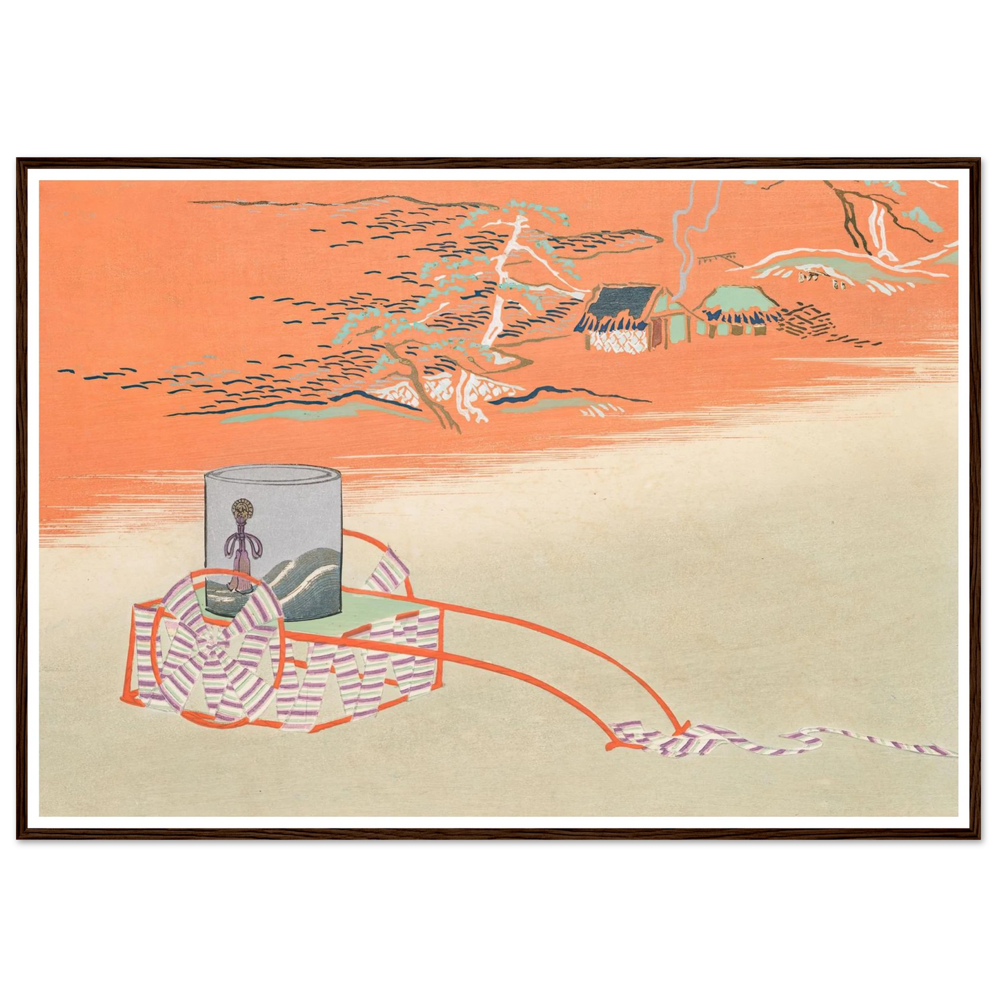 A Thousand Grasses Pl.18 (1900) Art Print | Kamisaka Sekka - Framed Poster - 30x40 cm / 12x16″ - Black frame