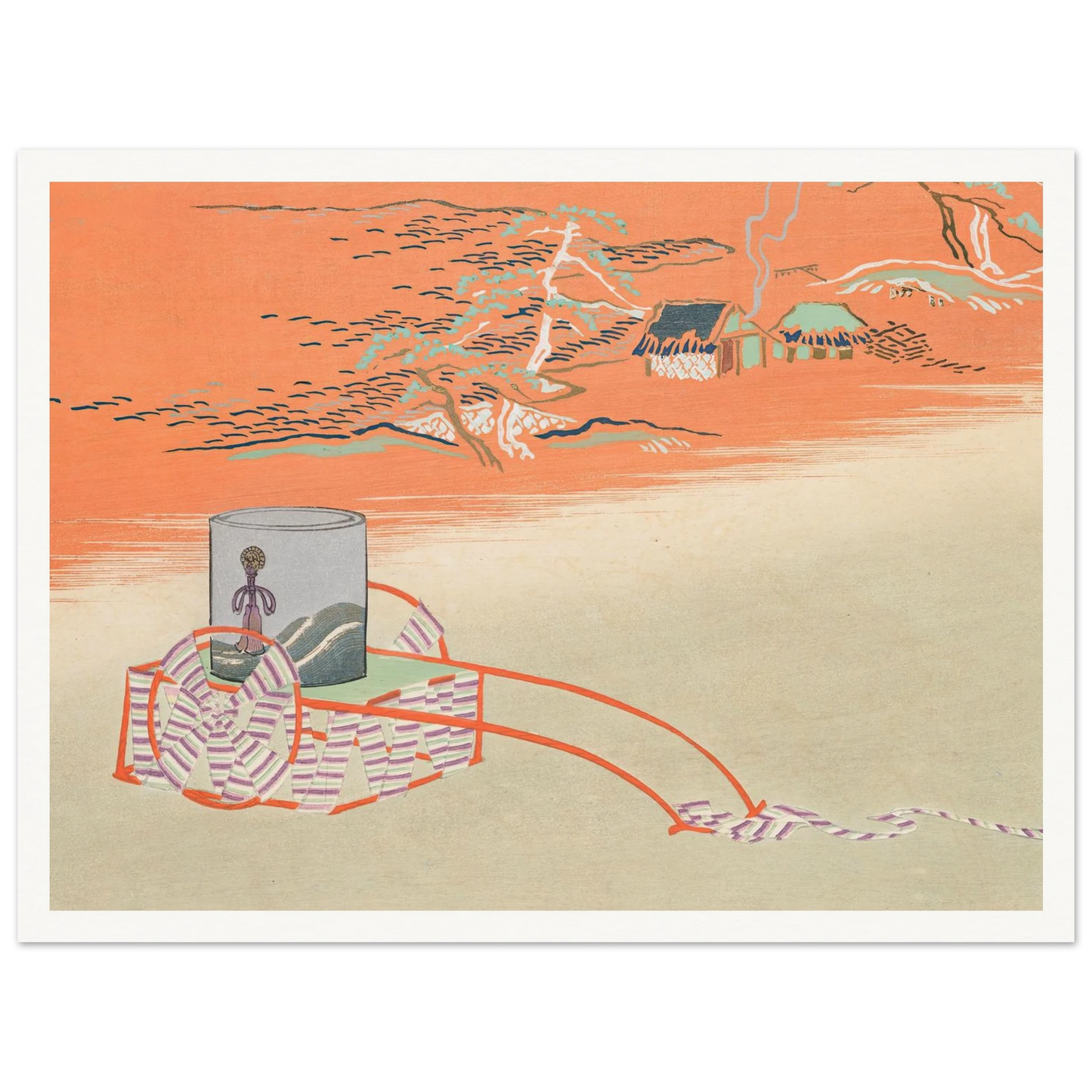 A Thousand Grasses Pl.18 (1900) Art Print | Kamisaka Sekka - Framed Poster - 30x40 cm / 12x16″ - Black frame