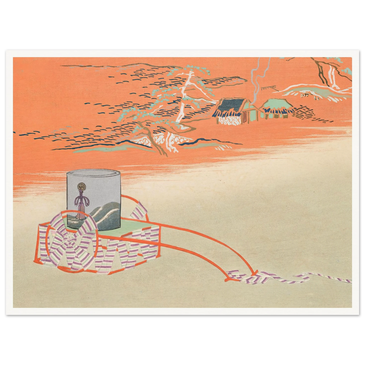 A Thousand Grasses Pl.18 (1900) Art Print | Kamisaka Sekka - Framed Poster - 30x40 cm / 12x16″ - Black frame