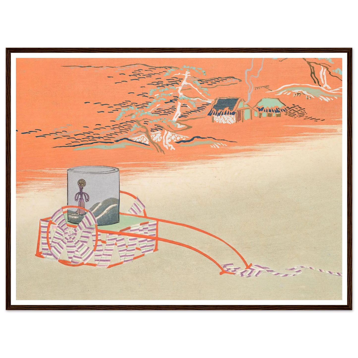 A Thousand Grasses Pl.18 (1900) Art Print | Kamisaka Sekka - Framed Poster - 30x40 cm / 12x16″ - Black frame