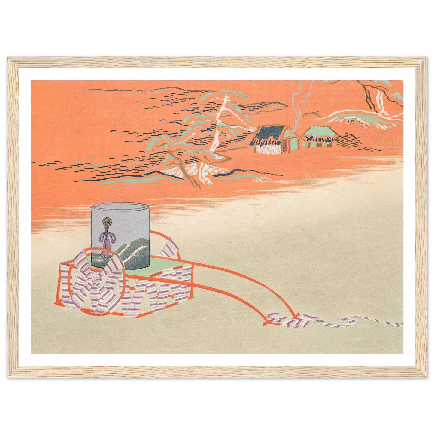 A Thousand Grasses Pl.18 (1900) Art Print | Kamisaka Sekka - Framed Poster - 30x40 cm / 12x16″ - Black frame