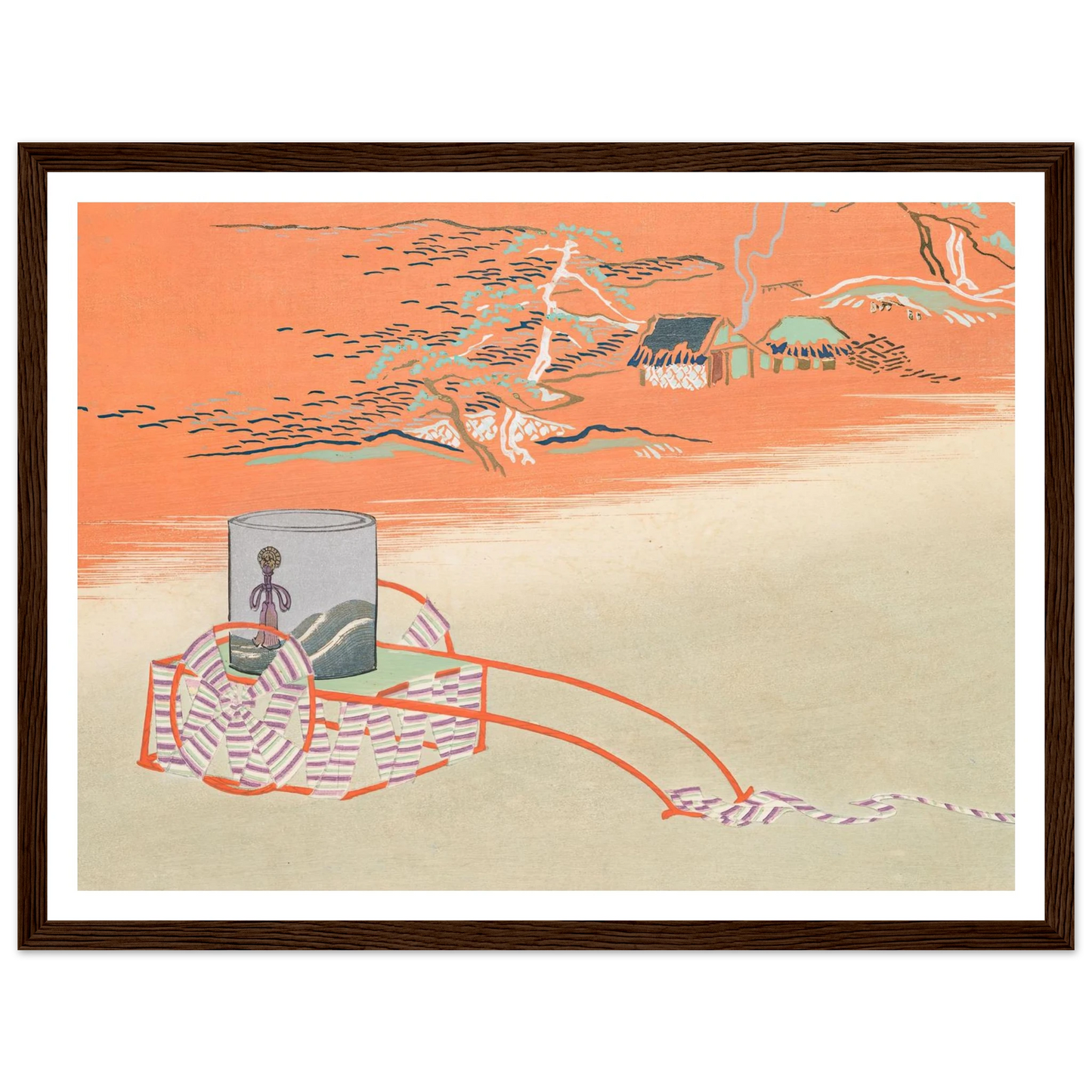 A Thousand Grasses Pl.18 (1900) Art Print | Kamisaka Sekka - Framed Poster - 30x40 cm / 12x16″ - Black frame