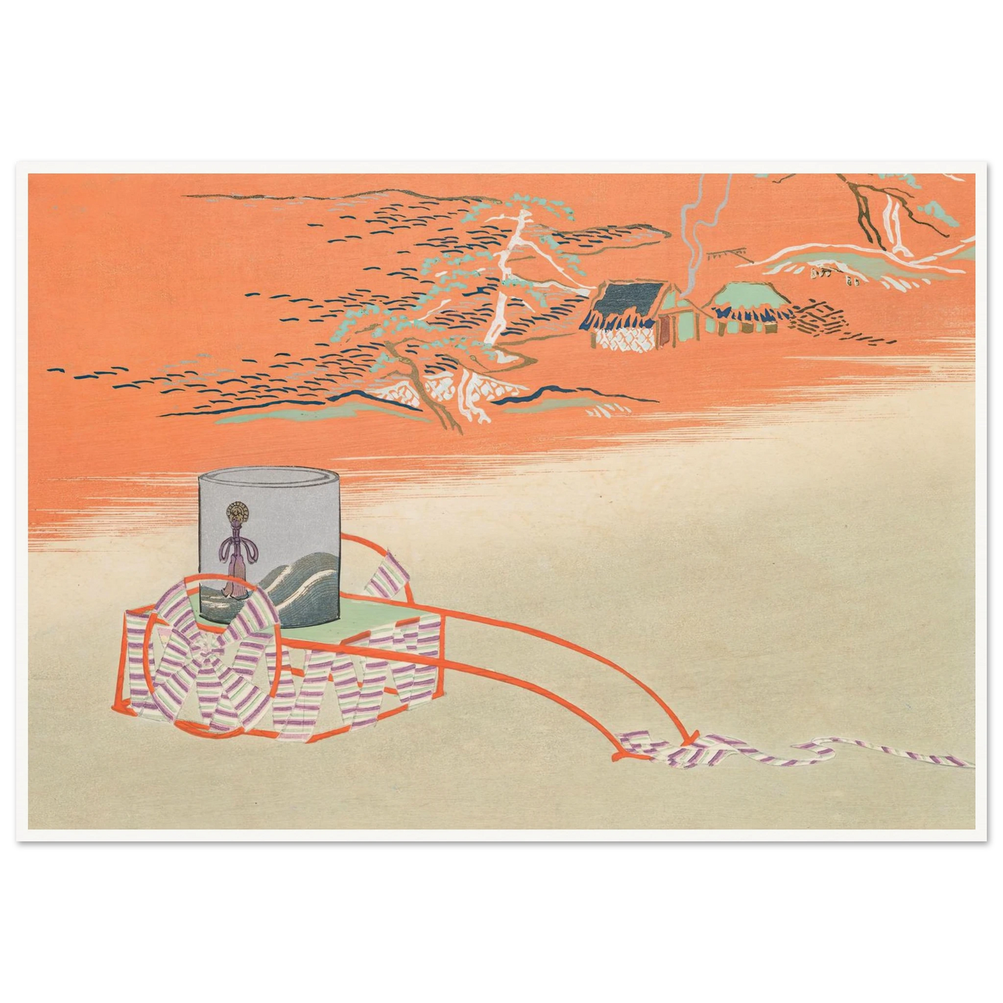 A Thousand Grasses Pl.18 (1900) Art Print | Kamisaka Sekka - Framed Poster - 30x40 cm / 12x16″ - Black frame