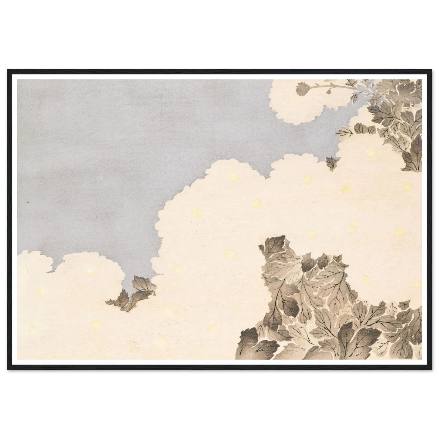 A Thousand Grasses Pl.19 (1900) Art Print | Kamisaka Sekka - Framed Poster - 30x40 cm / 12x16″ - Black frame