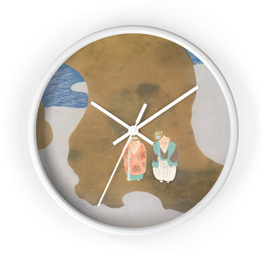 A Thousand Grasses Pl.21 Wall Clock | Kamisaka Sekka - White - White Base - 10"