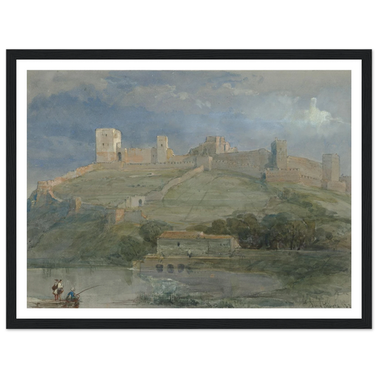A view of Alcala de Guadaira, Spain (1833) Art Print | David Roberts - Framed Poster - 30x40 cm / 12x16″ - Black frame