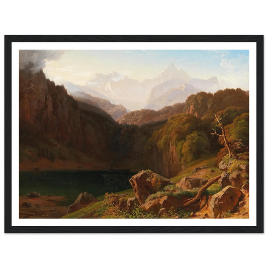 A View of Grossglockner from Kals Art Print | Albert Zimmermann - Framed Poster - 30x40 cm / 12x16″ - Black frame