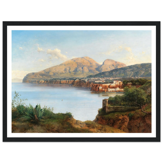 A View Of Sorrento Art Print | Albert Zimmermann - Framed Poster - 30x40 cm / 12x16″ - Black frame