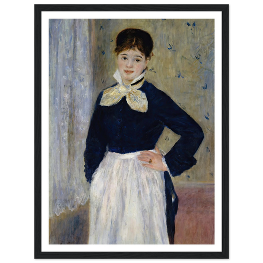 A Waitress at Duval’s Restaurant (ca. 1875) Art Print | Pierre Auguste Renoir - Framed Poster - 30x40 cm / 12x16″ - Black frame