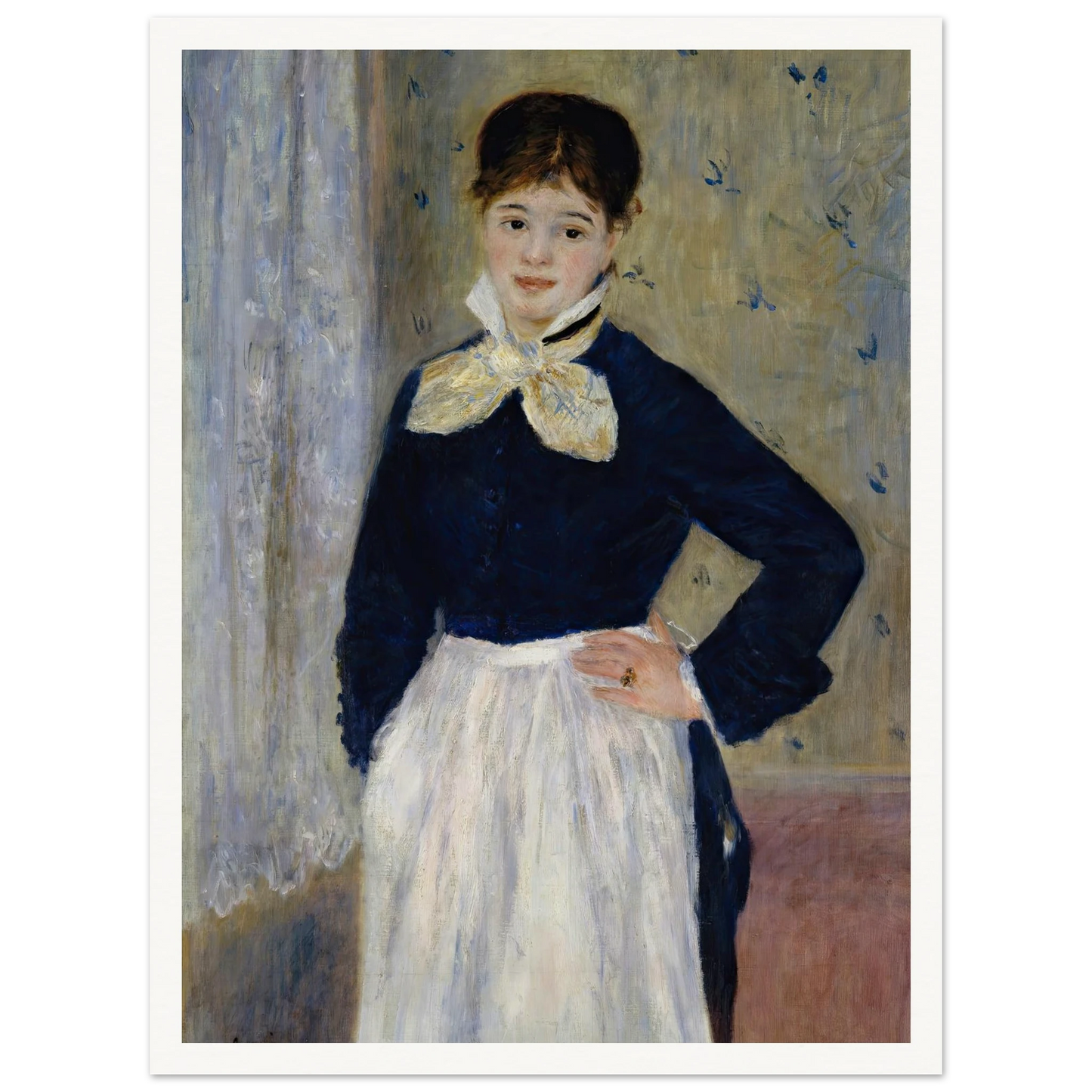 A Waitress at Duval’s Restaurant (ca. 1875) Art Print | Pierre Auguste Renoir - Framed Poster - 30x40 cm / 12x16″ - Black frame