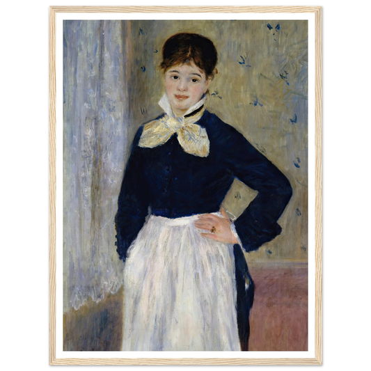 A Waitress at Duval’s Restaurant (ca. 1875) Art Print | Pierre Auguste Renoir - Framed Poster - 30x40 cm / 12x16″ - Black frame