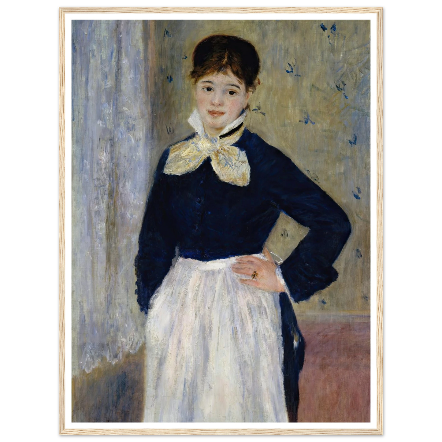 A Waitress at Duval’s Restaurant (ca. 1875) Art Print | Pierre Auguste Renoir - Framed Poster - 30x40 cm / 12x16″ - Black frame
