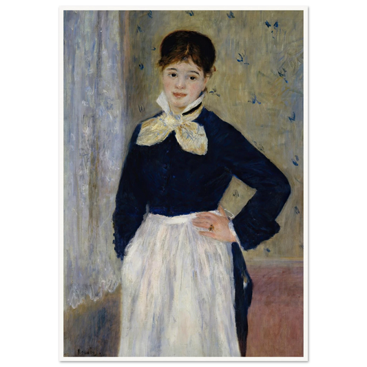 A Waitress at Duval’s Restaurant (ca. 1875) Art Print | Pierre Auguste Renoir - Framed Poster - 30x40 cm / 12x16″ - Black frame