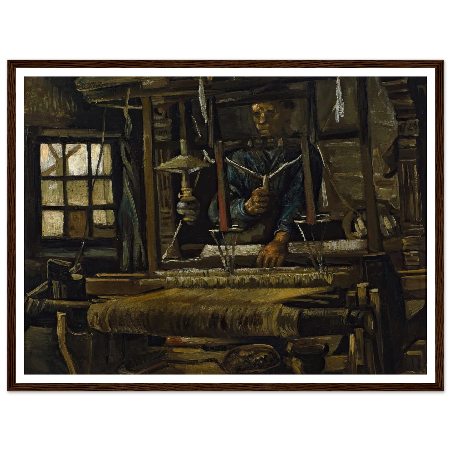 A Weaver’s Cottage (1884) Art Print | Vincent van Gogh - Framed Poster - 30x40 cm / 12x16″ - Black frame