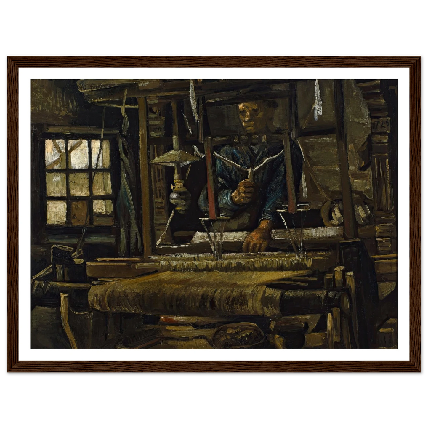 A Weaver’s Cottage (1884) Art Print | Vincent van Gogh - Framed Poster - 30x40 cm / 12x16″ - Black frame