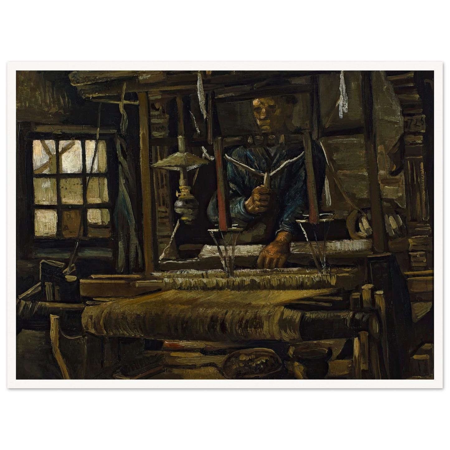 A Weaver’s Cottage (1884) Art Print | Vincent van Gogh - Framed Poster - 30x40 cm / 12x16″ - Black frame