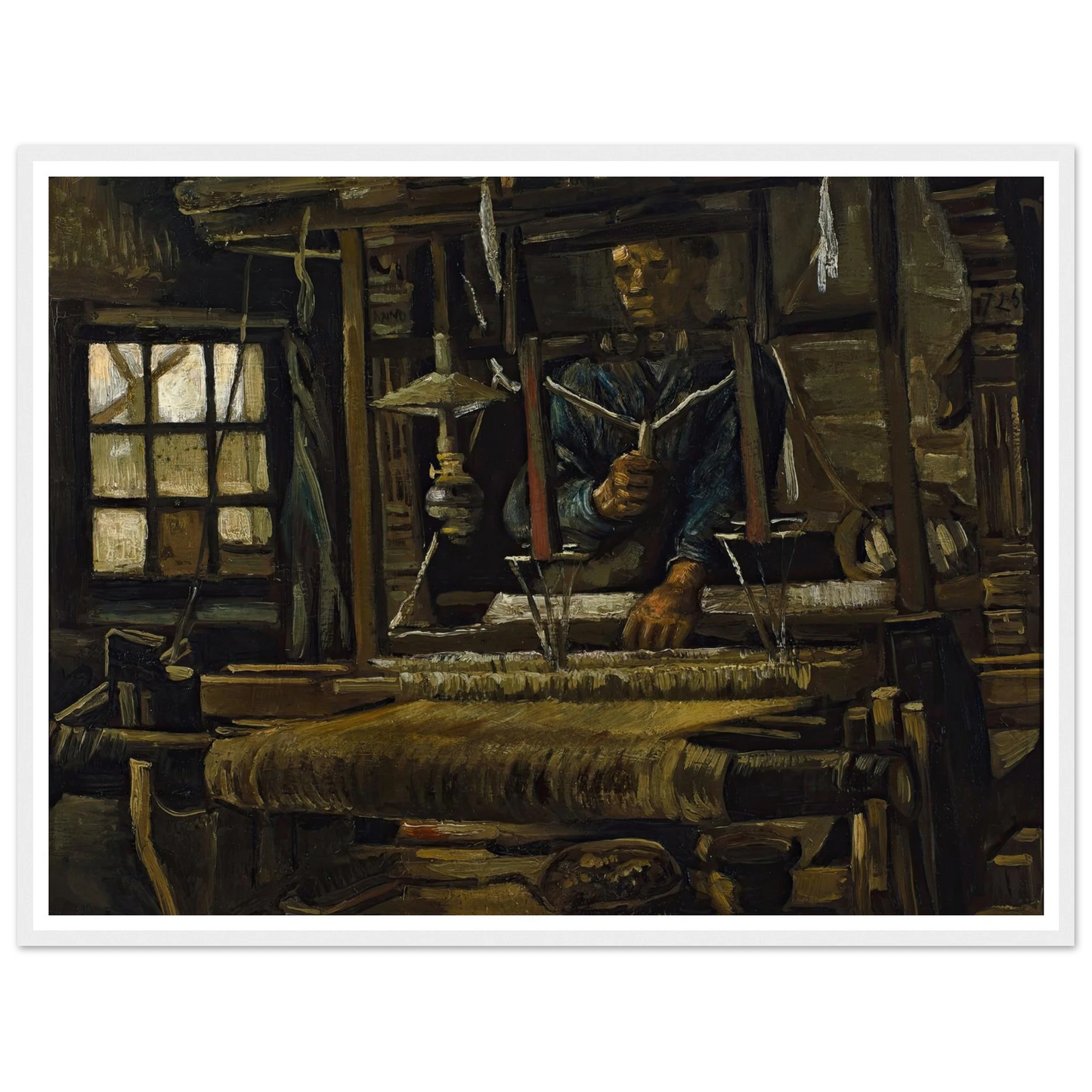 A Weaver’s Cottage (1884) Art Print | Vincent van Gogh - Framed Poster - 30x40 cm / 12x16″ - Black frame