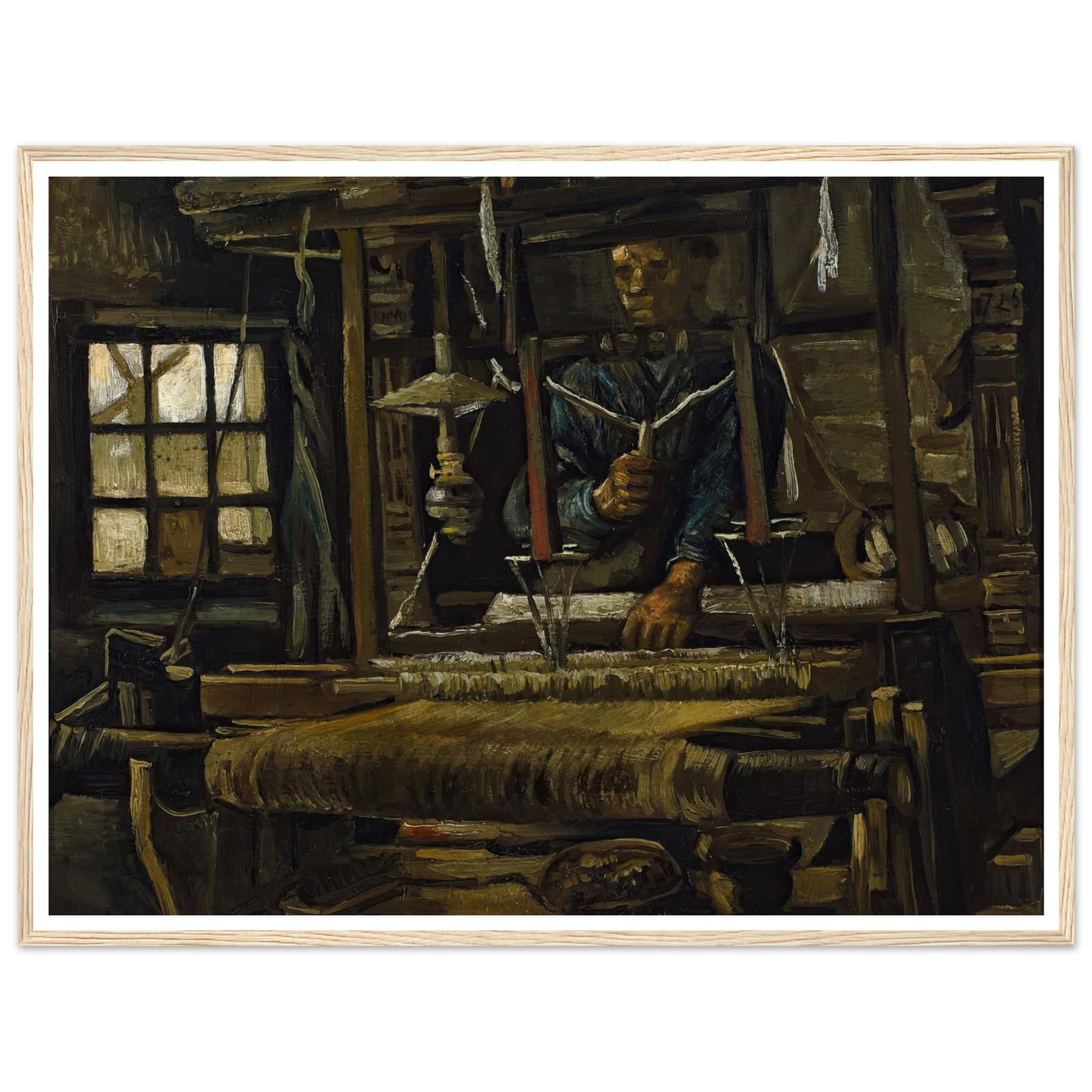 A Weaver’s Cottage (1884) Art Print | Vincent van Gogh - Framed Poster - 30x40 cm / 12x16″ - Black frame