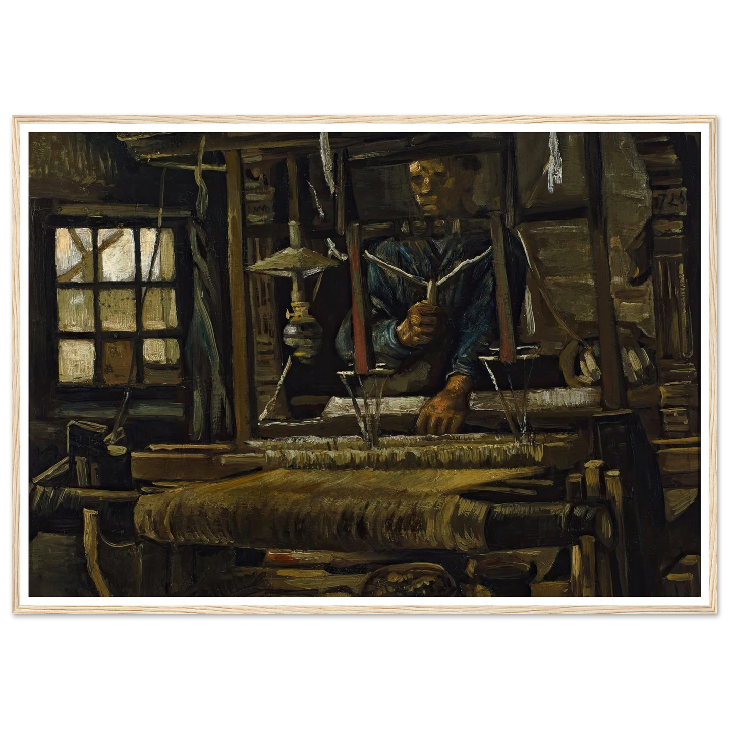 A Weaver’s Cottage (1884) Art Print | Vincent van Gogh - Framed Poster - 30x40 cm / 12x16″ - Black frame