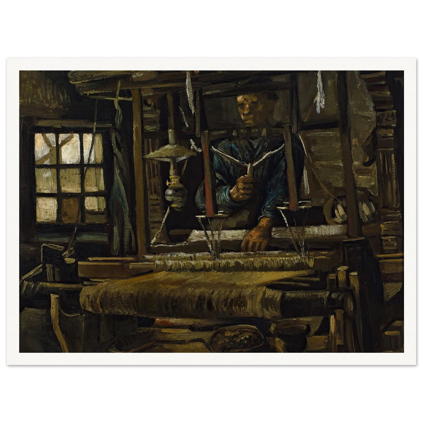 A Weaver’s Cottage (1884) Art Print | Vincent van Gogh - Framed Poster - 30x40 cm / 12x16″ - Black frame
