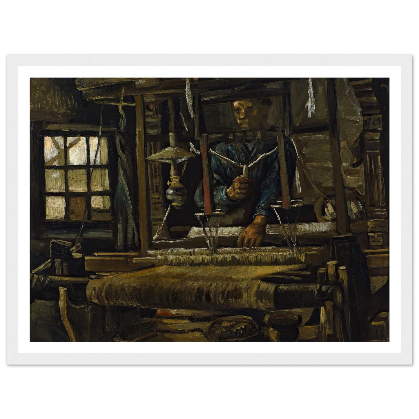 A Weaver’s Cottage (1884) Art Print | Vincent van Gogh - Framed Poster - 30x40 cm / 12x16″ - Black frame