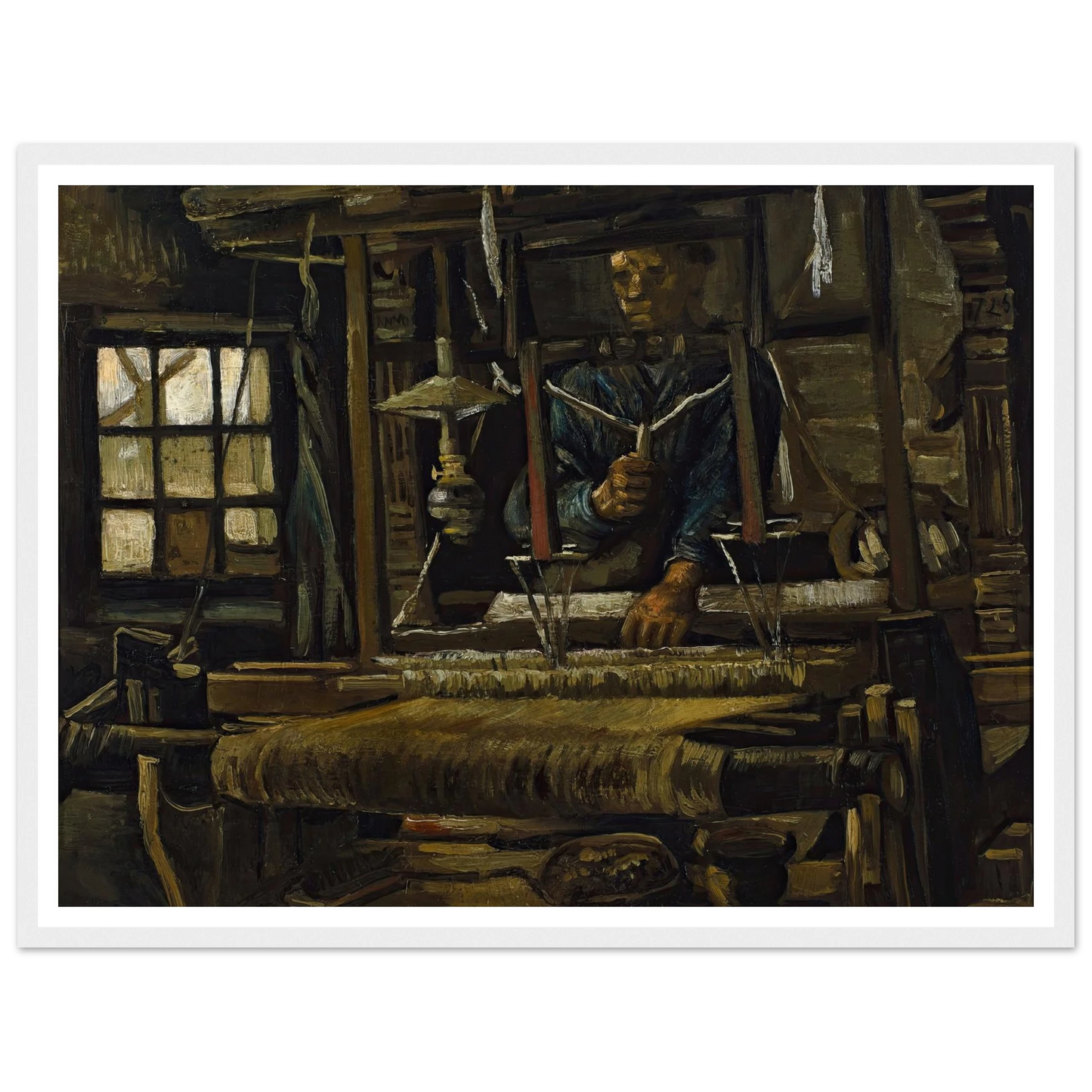 A Weaver’s Cottage (1884) Art Print | Vincent van Gogh - Framed Poster - 30x40 cm / 12x16″ - Black frame