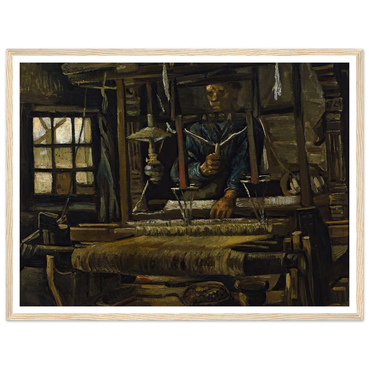 A Weaver’s Cottage (1884) Art Print | Vincent van Gogh - Framed Poster - 30x40 cm / 12x16″ - Black frame