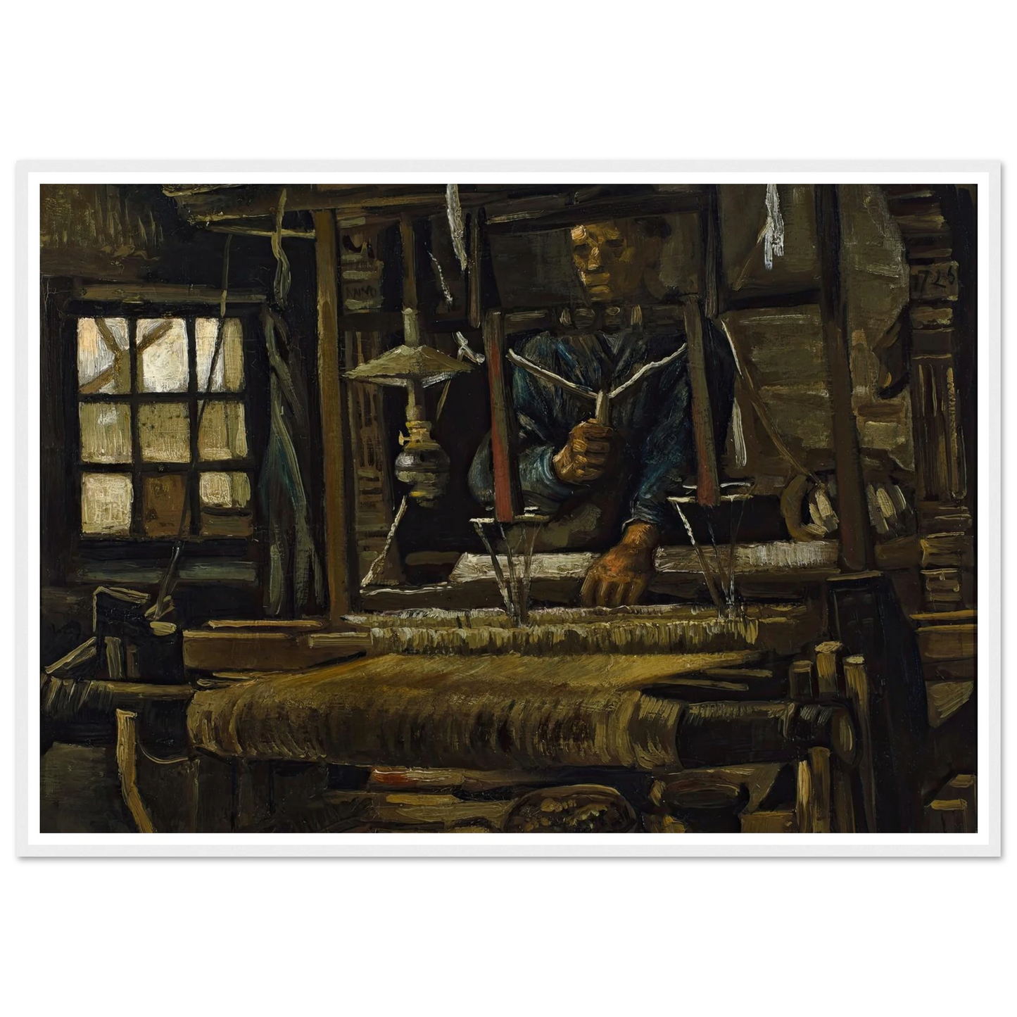 A Weaver’s Cottage (1884) Art Print | Vincent van Gogh - Framed Poster - 30x40 cm / 12x16″ - Black frame
