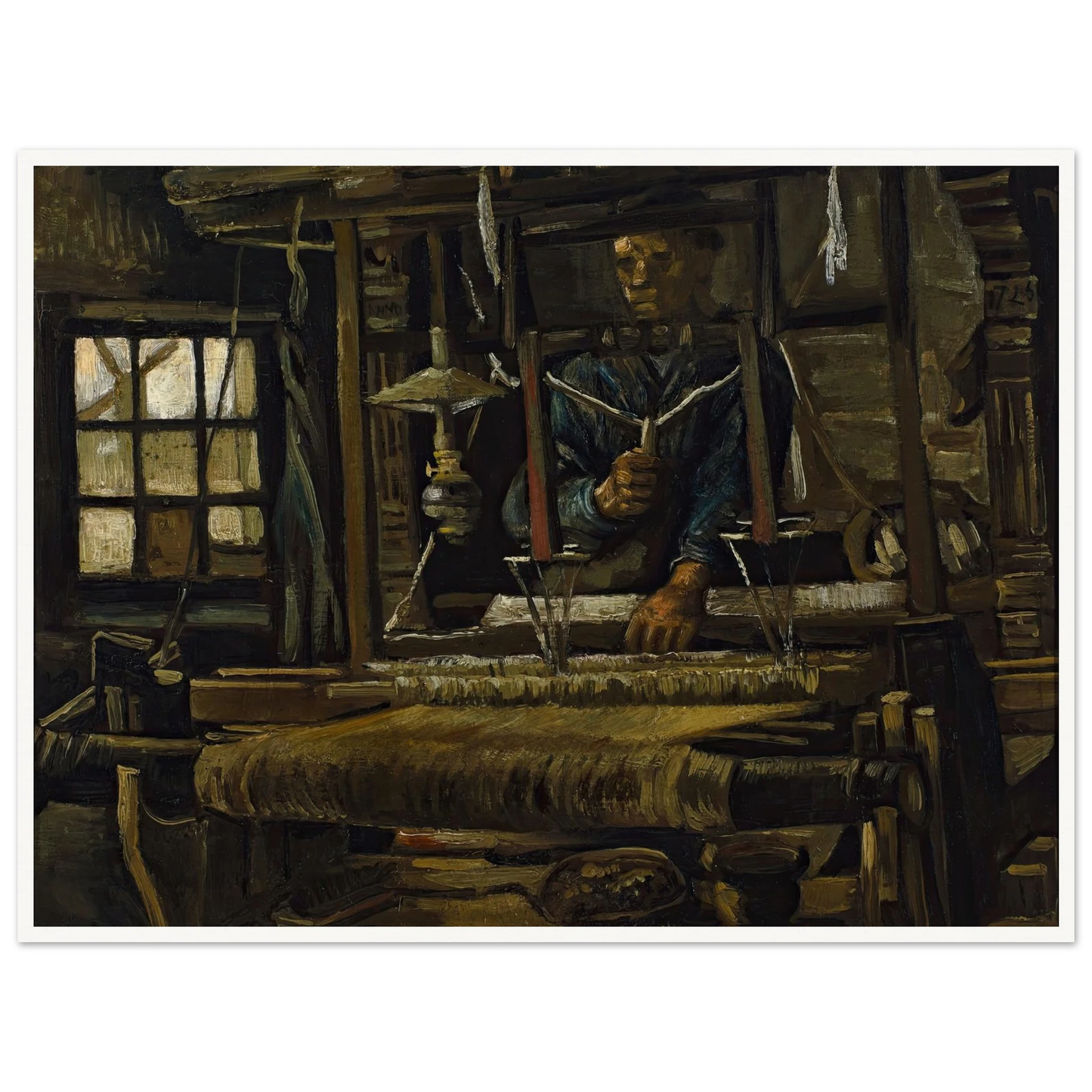A Weaver’s Cottage (1884) Art Print | Vincent van Gogh - Framed Poster - 30x40 cm / 12x16″ - Black frame