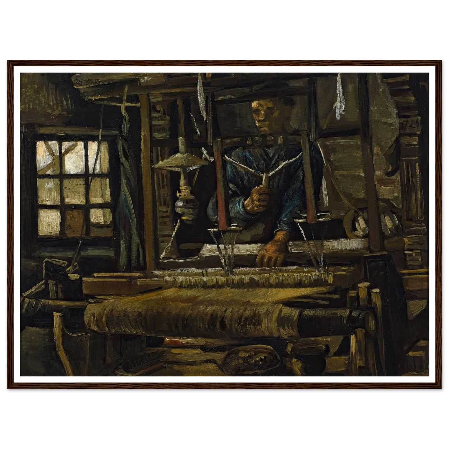 A Weaver’s Cottage (1884) Art Print | Vincent van Gogh - Framed Poster - 30x40 cm / 12x16″ - Black frame